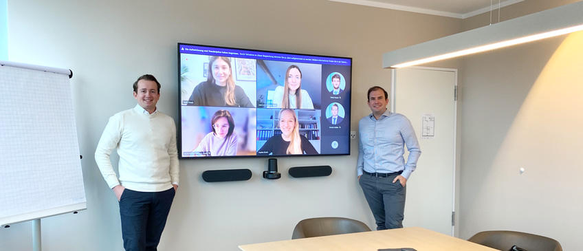 Berater vor Videokonferenztool